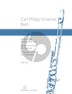 Bach Sonata a-minor WQ 132 Flute solo (edited by M.Harras) (Barenreiter-Urtext)