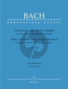 Bach J.S. Kantate BWV 140 Wachet auf, ruft uns die Stimme Vocal Score (Wake ye maids! hark, strikes the hour BWV 140) (German / English)