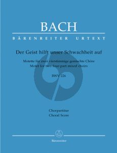 Bach Geist hilft unsere Schwachheit auf (BWV 226) (SATB-SATB) (Choralscore)