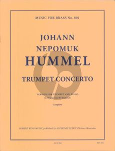 Hummel Concerto Trumpet (C or Bb) and Piano (edited by Armando Ghitalla)