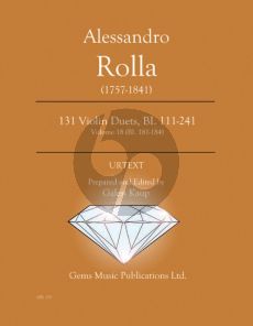 Rolla 131 Duets BI. 181 - 184 Volume 18 - 2 Violins (Prepared and Edited by Galen Kaup) (Urtext)