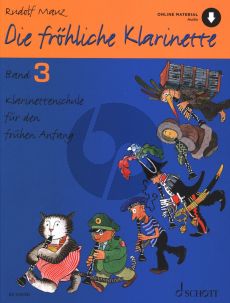 Mauz Die Frohliche Klarinette Vol.3 (Neuauflage) Buch mit Audio Online (Klar.Schule fur den fruhen Anfang)