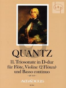 Triosonate D-major QV 2:10 (Flute-Vi.[Fl.]-Bc) (Score/Parts)