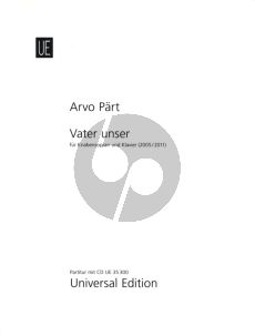 Part Vater Unser (2005 / 2011) Knabensopran-Klavier Buch mit Cd