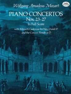 Mozart Piano Concertos No. 23 - 27 Piano and Orchestra (Full Score)