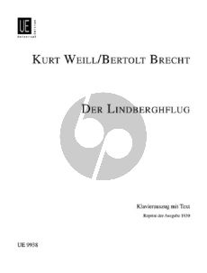 Weill Der Lindberghflug / Der Ozeanflug (The Lindberghflight) TBB Soli-SATB and Orchestra Vocal Score (Text Bertolt Brecht)