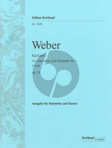 Weber Konzert No.1 Op.73 (J.114) f-moll Klarinette-Klavier (Hauswald)