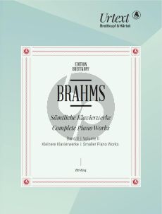 Brahms Samtliche Klavierwerke Vol.2 Kleinere Klavier- Kompositionen (Herausgegeben von Eusebius Mandyczewski