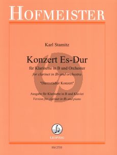 Stamitz Konzert Es-dur Klarinette und Orchester (KA) (Darmstadter Konzert) (Helmut Böse)