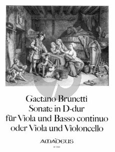 Brunetti Sonate D-dur Viola und Basso Continuo oder Viola und Violoncello (Heruasgegeben von Ulrich Druner) (Continuo Willy Hess)