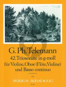 Telemann Trio Sonata g-minor TWV 42:g12 Violin-Oboe (Flute/Violin)-Bc (Score/Parts)