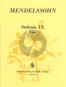 Mendelssohn Jugendsinfonie No .9 C-dur MWV N 9 Streichorchester (Partitur) (Hellmuth Christian Wolff)