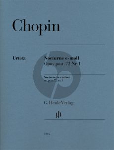 Chopin Nocturne e-moll Op. post. 72 No.1 Klavier (Ewald Zimmermann) (Henle)