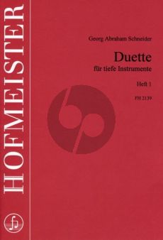 Schneider Duette Vol.1 Tiefe Instrumente (Spielpart.) (Pischkitl-Kraehnke)