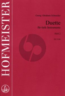 Schneider Duette Vol.2 2 Tiefe Instrumente (Spielpart.) (Pischkitl-Kraehnke)