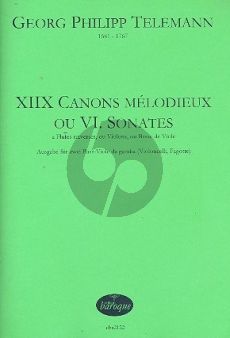 Telemann 18 Canons Mélodieux ou 6 Sonates TWV40:118-123 2 Violas da Gamba (2 Vc./2 Fag.)