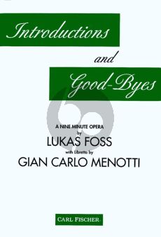 Foss Introductions and Goodbyes (Vocal Score)