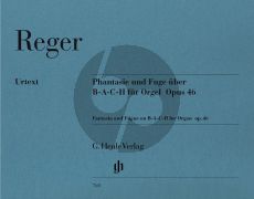 Reger Fantasia & Fuge uber B-A-C-H Op.46 fur Orgel (Herausgeber Michael Kube) (Henle-Urtext)