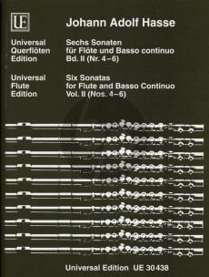 Hasse 6 Sonaten Op. 2 Vol.2 No. 4 - 6 Flöte und Bc (Braun-Petrenz)