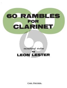 Lester 60 Rambles for Clarinet (Recreational Studies)