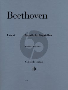 Beethoven Samtliche Bagatellen Herausgeber Otto von Irmer und Fingersatz Walther Lampe (Henle-Urtext)