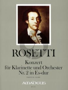 Rosetti Concerto No.2 Es-dur (Murray RWV C63) (Moesus) (Klarinette-Orchester) (Partitur)