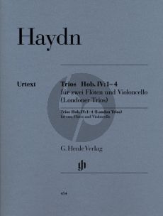Haydn Londoner Trios (Hob. IV: No.1 - 4) for 2 Flutes and Violoncello Parts (Editor Andreas Friesenhagen) (Henle-Urtext)