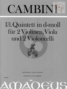 Quintet No.13 d-minor (Score/Parts)