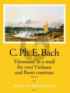 Bach Triosonate e-minor WQ 155 2 Violins-Bc (edited by B.Pauler) (Continuo by Andreas Kohn) (Score/Parts)