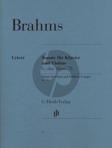 Brahms Sonata G-major Op.78 Violin and Piano (edited by Hans Otto Hiekel)