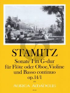 Stamitz 6 Triosonatas Op.14 No.1 G-major Flute [Oboe]- Vi.-Bc) (Score/Parts) (Pauler) (Bernhard Pauler) (Andres Kohn)