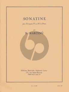 Martinu Sonatine Trompette [Bb/C] et Piano