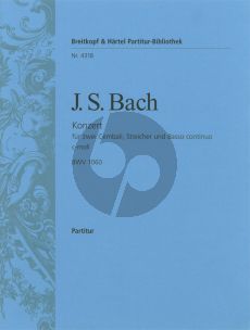 Bach Konzert c-moll BWV 1060 2 Cembali-Streicher-Bc Partitur
