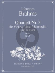 Brahms Klavierquartett No. 2 Op. 26 (Part./Stimmen)