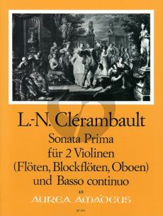 Clerambault Sonata Prima 2 Violinen(Flöten-Blockflöten-Oboen)-Bc