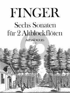 Finger 6 Sonaten Op. 2 2 Altblockflöten (Flöten, Oboen, Violinen) (Yvonne Morgan)