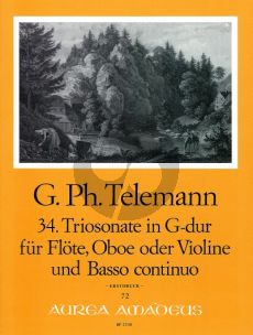 Telemann Trio Sonata G-major TWV 42:G13 Flute-Oboe[Vi.]-Bc