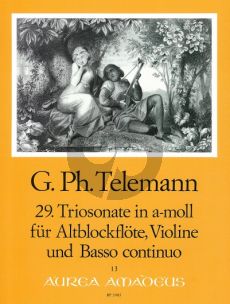 Telemann Trio Sonata a-minor TWV 42:a1 Treble Rec.-Violin-Bc