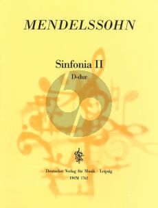 Mendelssohn Sinfonia No. 2 D-dur MWV N 2 Streichorchester (Partitur) (Hellmuth Christian Wolff)