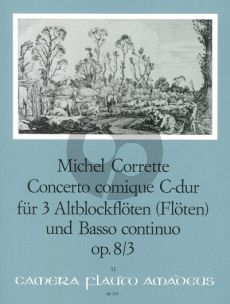 Corrette Concerto Comique C-dur Op.8 / 3 3 Altbl-BC (Part./St.)