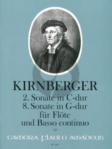 KIrnberger Sonate No.2 C-dur/No.8 G-dur fur Flote und Klavier (Wiese/Kostujak) (from 'Vermischte Musikalien [1769])