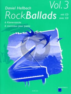 Hellbach Rock Ballads Vol.3 - 6 Pieces for Piano Book with Cd