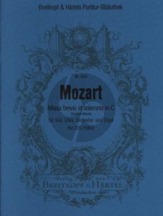 Mozart Missa Brevis KV 220 (196b) (Spatzen-Messe) fur Soli-Chor und Orchester Partitur (edited by Franz Beyer)