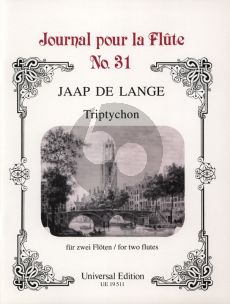 Lange Triptychon Op. 6 2 Flöten (Spielpartitur)