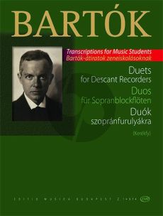Bartok Duets for Descant Recorders (arr. Márton Kerékfy)