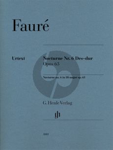 Faure Nocturne No.6 Des-dur Op.63 Klavier (Felix Loy) (Henle-Urtext)