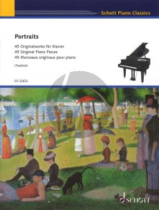 Portraits for Piano Solo (45 Original Piano Pieces Edited by Monika Twelsiek) (Intermediate to Advanced)