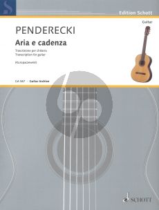Penderecki Aria e Cadenza for Guitar Solo