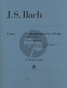 Bach J.S. Harpsichord Concerto no. 3 D major BWV 1054 piano reduction (Edited by Norbert Müllemann and Maren Minuth) (Piano reduction Johannes Umbreit - Fingering Michael Schneidt)
