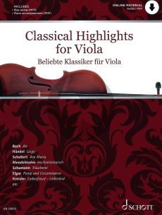 Classical Highlights arranged for Viola BK-Audio online / PDF Piano acc. (arr. Wolfgang Birtel)
